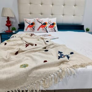 Handmade Cotton Fringes Throw Blanket for Sofas