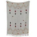Decorative Hand Embroidered Farmhouse Throw Blanket