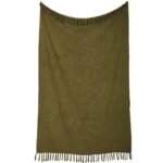 Solid Olive Sofa Throw