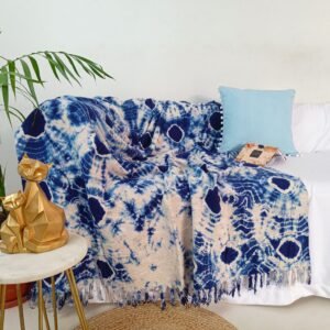 Large Elegant Cozy Tie Dye Blanket Throw