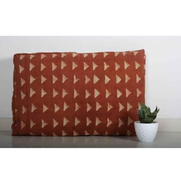 Mudcloth Large Rust Floor Cushion Cover