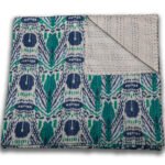 Ikat-print Hand Quilted Blanket