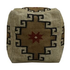 Vintage-Oriental-Wool-Jute-Pouffe-TS-CC-958-1