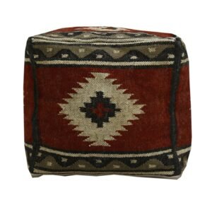 Vintage Wool Jute Pouffecover TS-CC-949