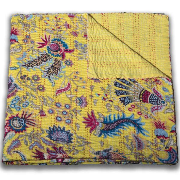 Yellow Floral Throw Blanket