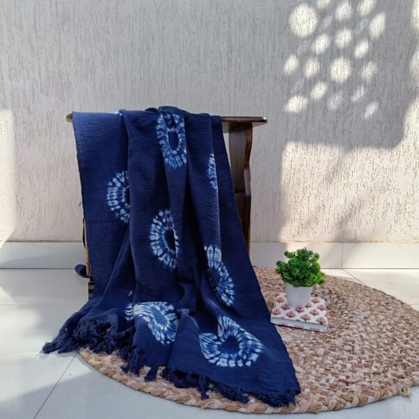 Shibori throw blanket