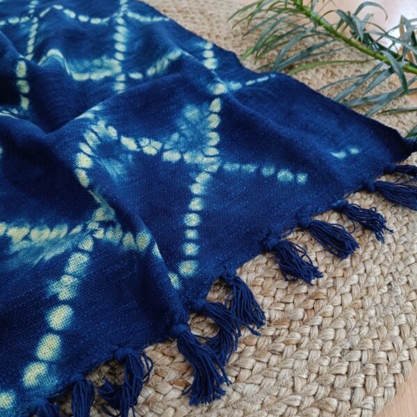 Shibori throw blanket