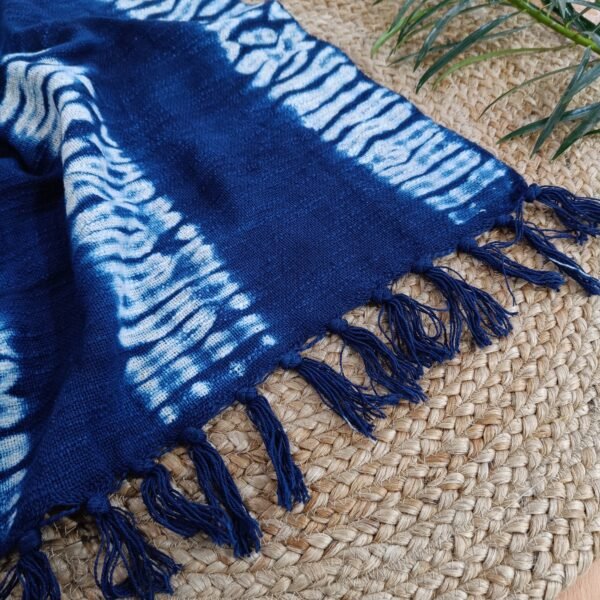 Shibori throw blanket