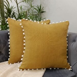 Solid Pom Pom Pillowcase